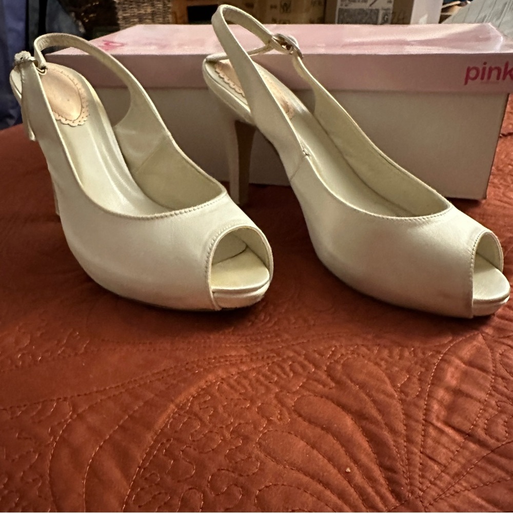 White wedding shoes